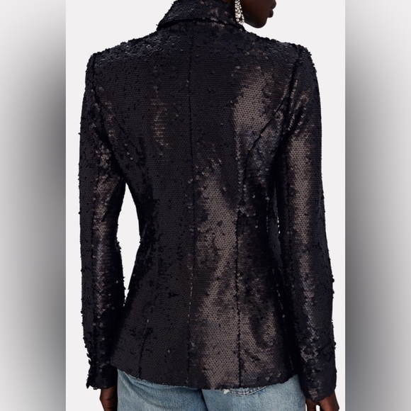 L’Agence Kenzie Double-breasted Sequin Blazer - Picture 3 of 8